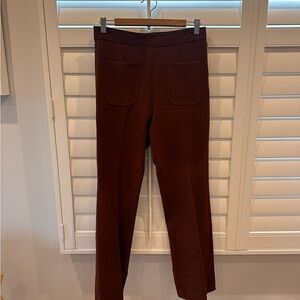 Sandro stretchy front pocket brown trousers (with matching blazer)